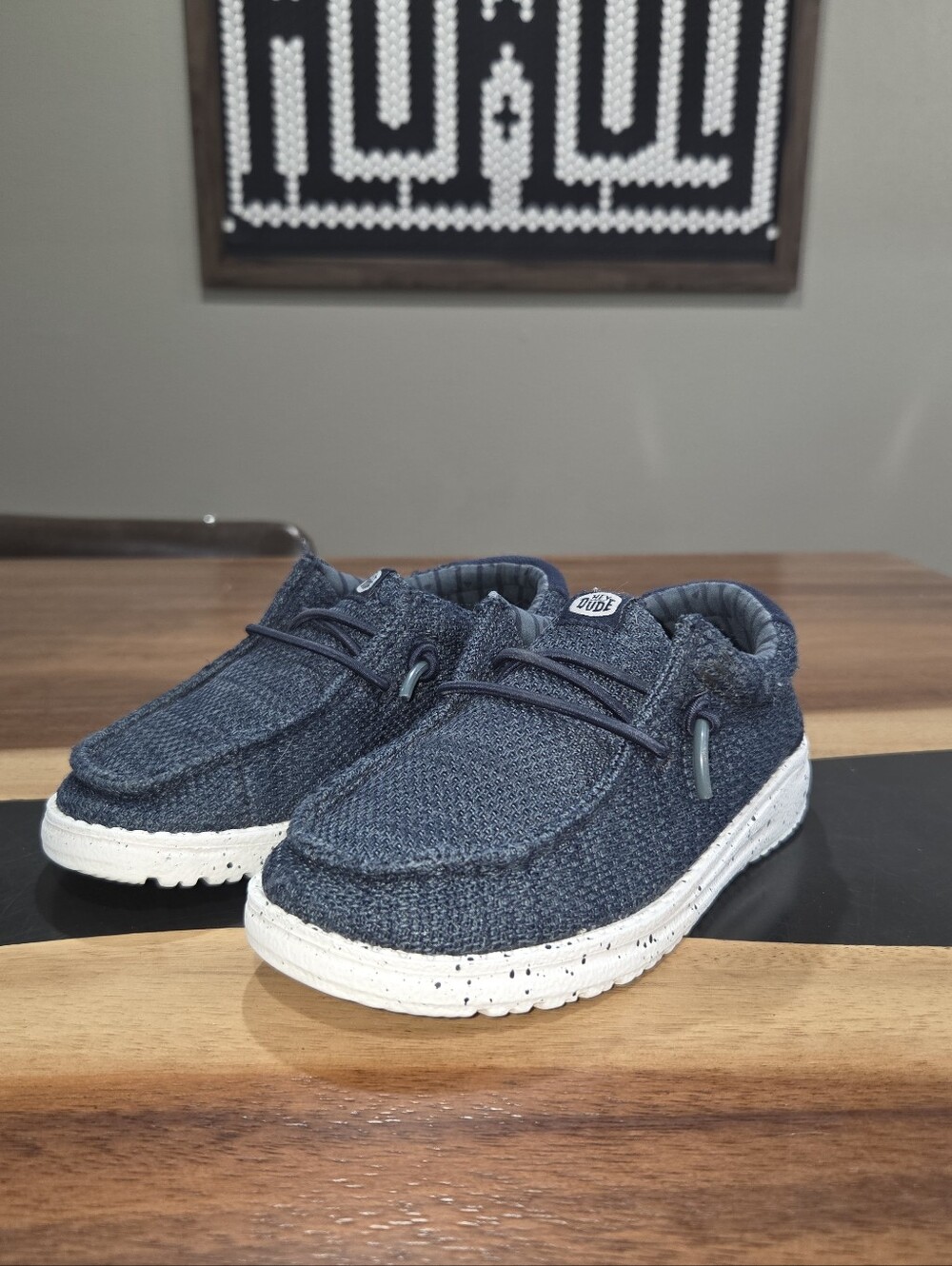 HEYDUDE Shoes Navy Blue, Toddler Size 9c